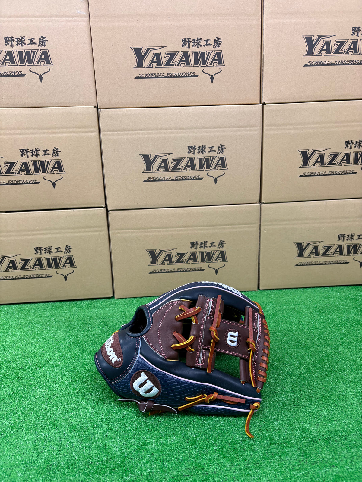 Wilson　軟式内野手用グラブ 【87型】　Dブラウン×ネイビーSSS