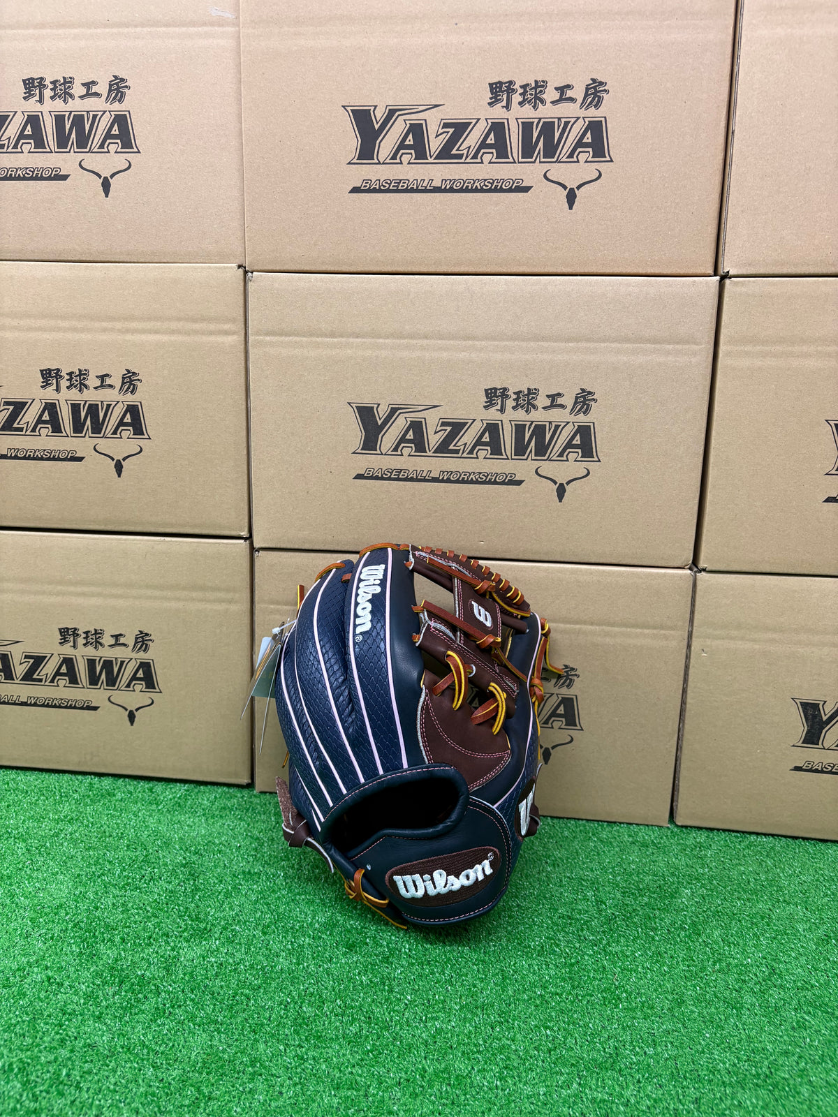Wilson　軟式内野手用グラブ 【1723型】　Dブラウン×ネイビーSSS