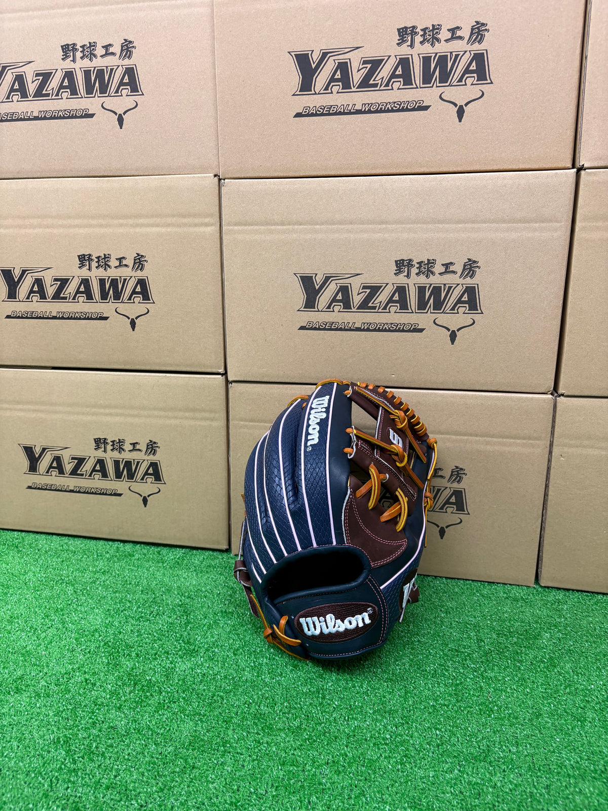 Wilson　軟式内野手用グラブ 【87型】　Dブラウン×ネイビーSSS