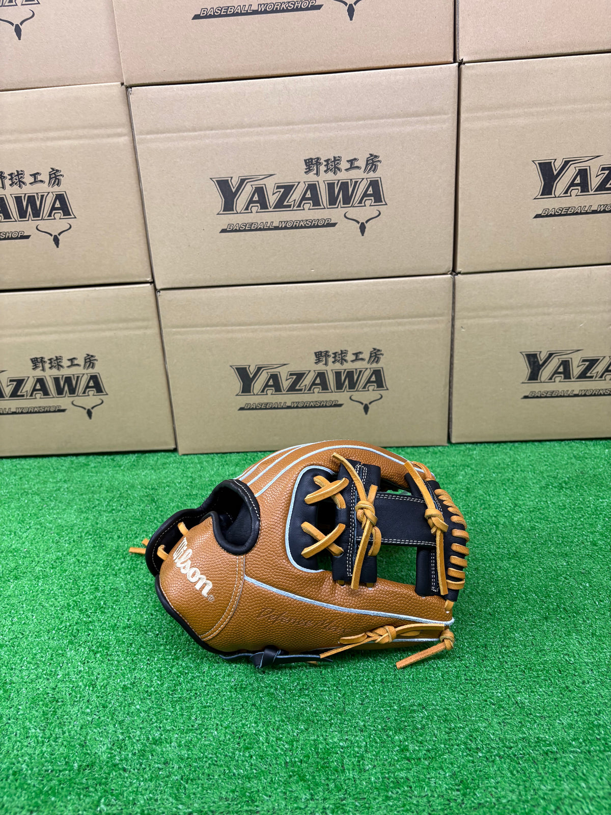 Wilson　少年軟式内野手用グラブ 【6J型】　ブラック×SタンSS