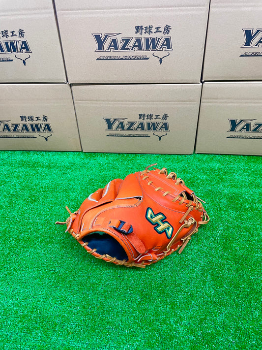 ハタケヤマ硬式キャッチャーミット　V-M23tr　Vオレンジ