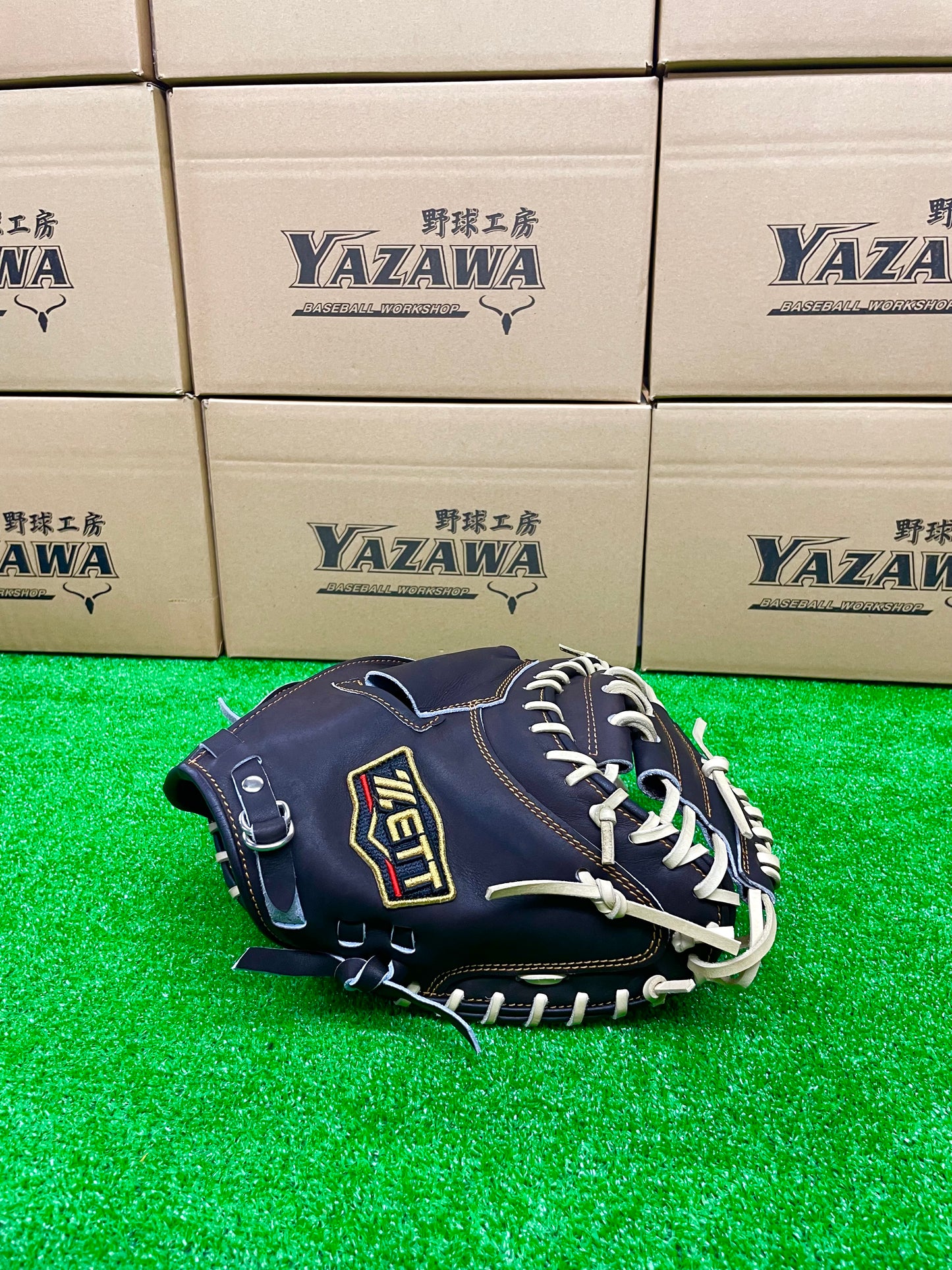 ZETT 軟式キャッチャーミット　小林モデル　BRCB30222　チョコブラウン【型付け済み】