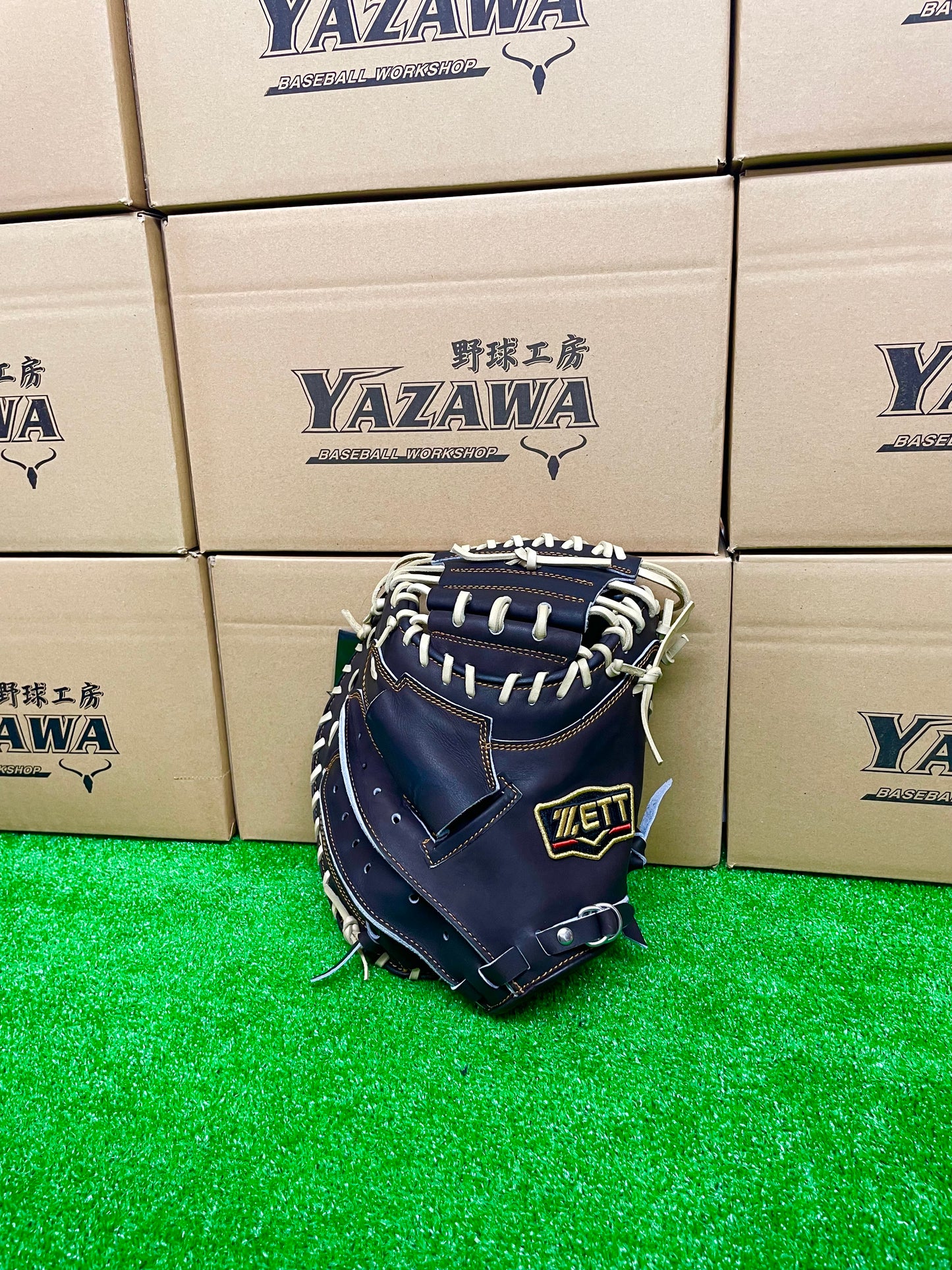 ZETT 軟式キャッチャーミット　小林モデル　BRCB30222　チョコブラウン【型付け済み】