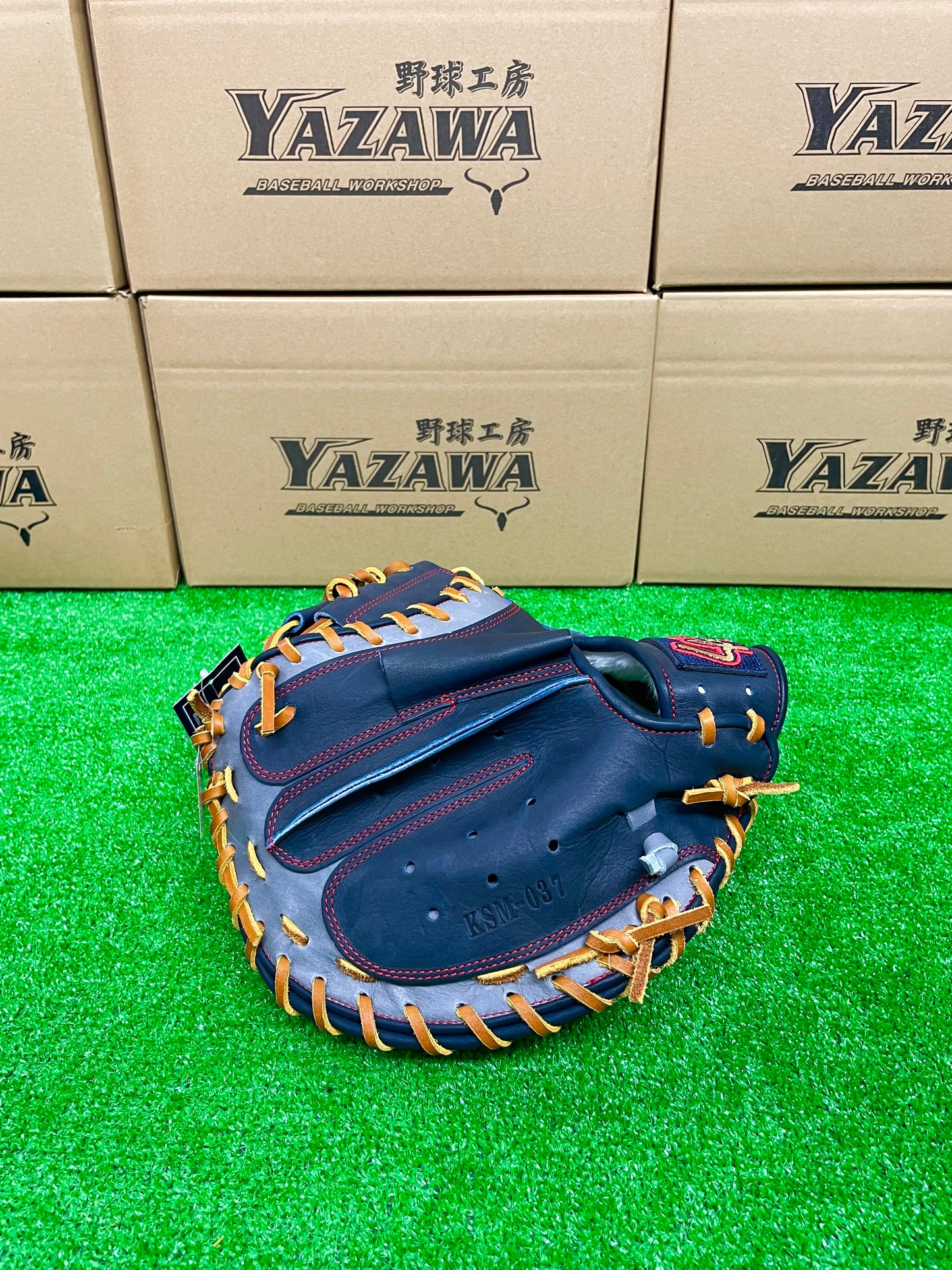 久保田スラッガー　軟式キャッチャーミットKSM-037　KSブラック×Dグレー