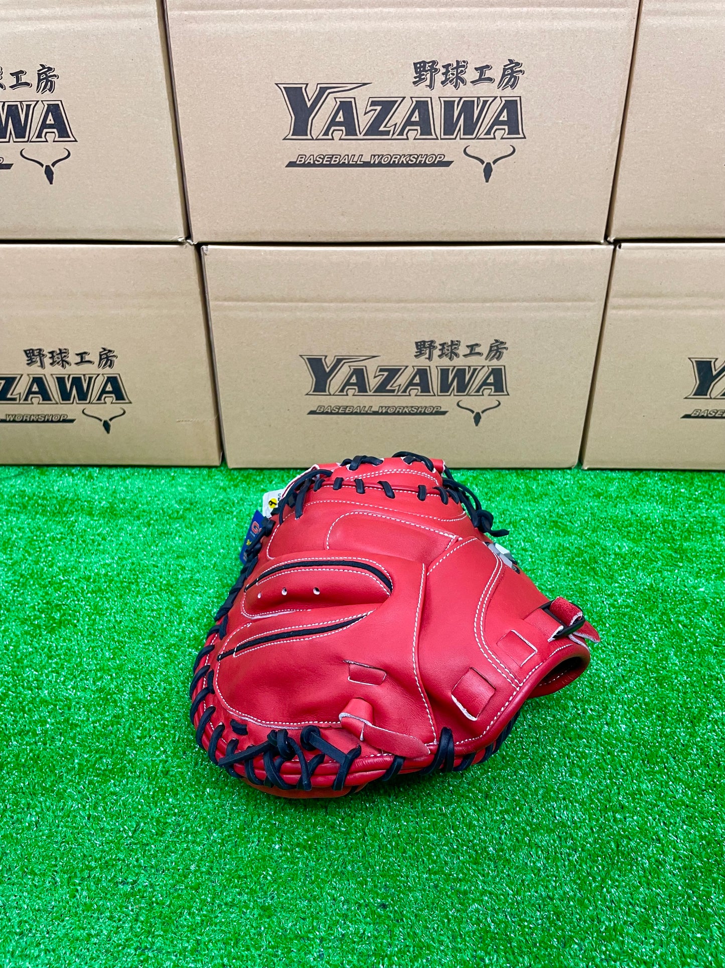 ハタケヤマ　軟式キャッチャーミット2025PRO-M19RK　甲斐モデル　レッド