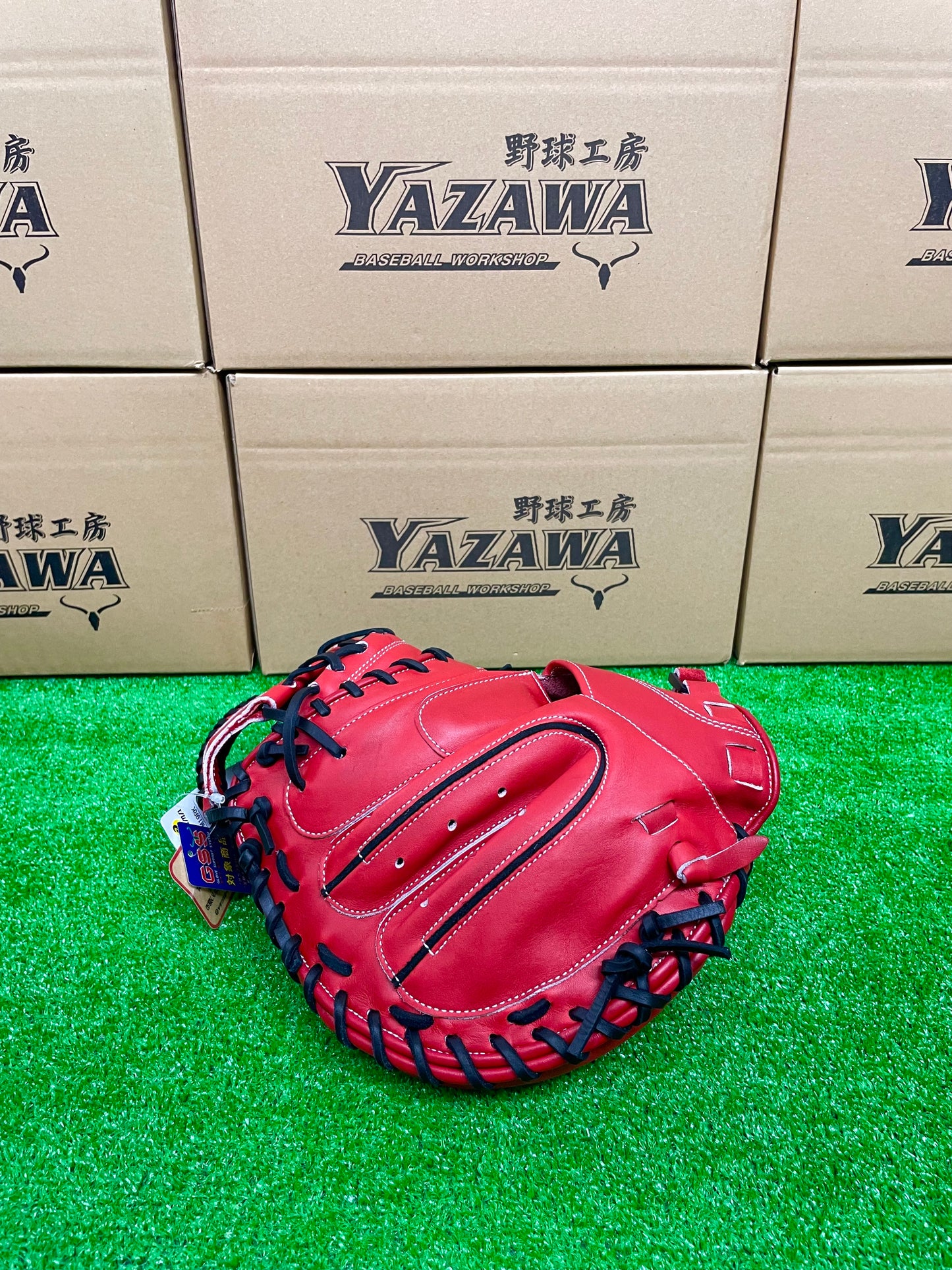 ハタケヤマ　軟式キャッチャーミット2025PRO-M19RK　甲斐モデル　レッド