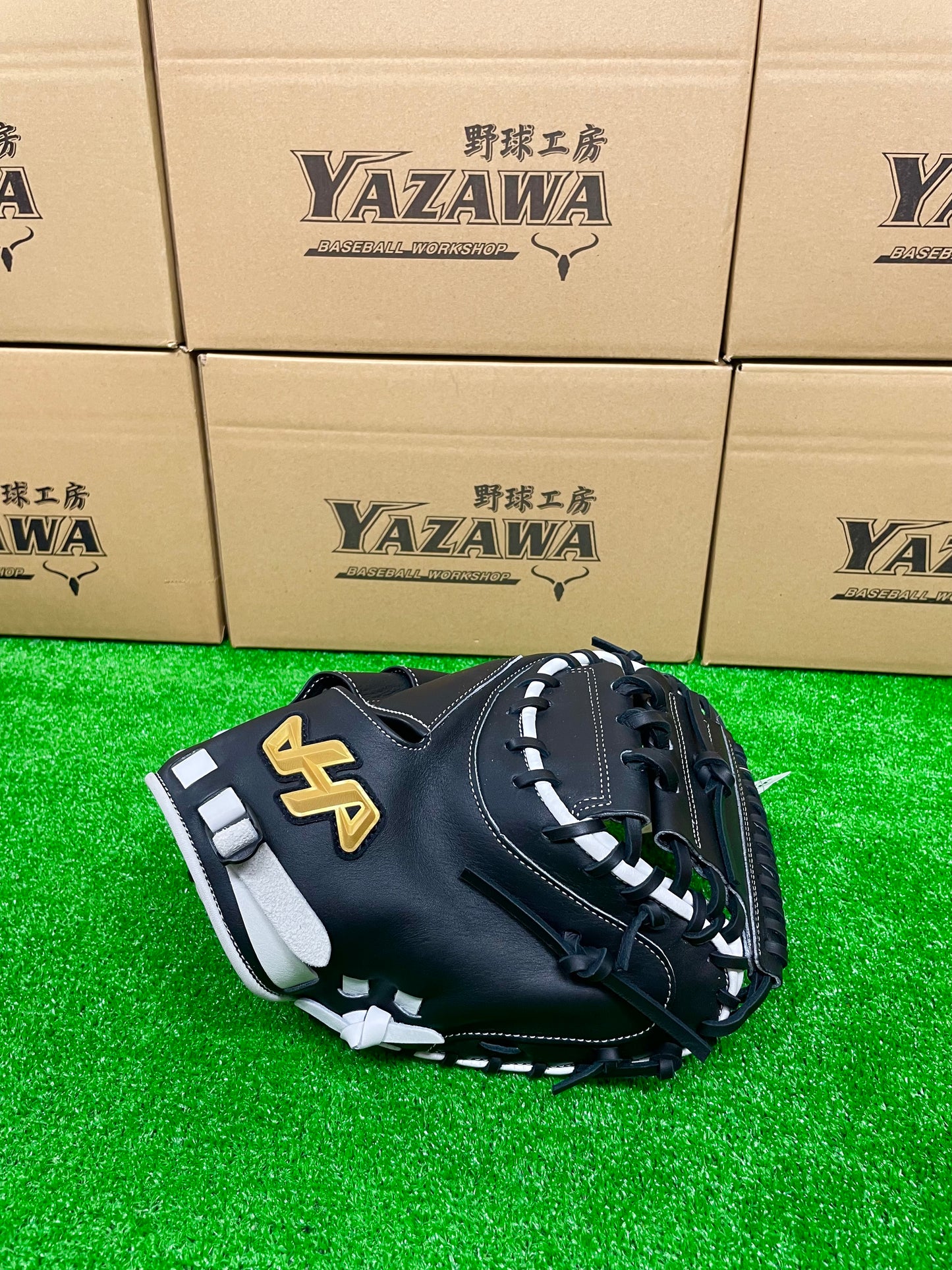 ハタケヤマ　軟式キャッチャーミット2025PRO-M9H　ブラック×ホワイト