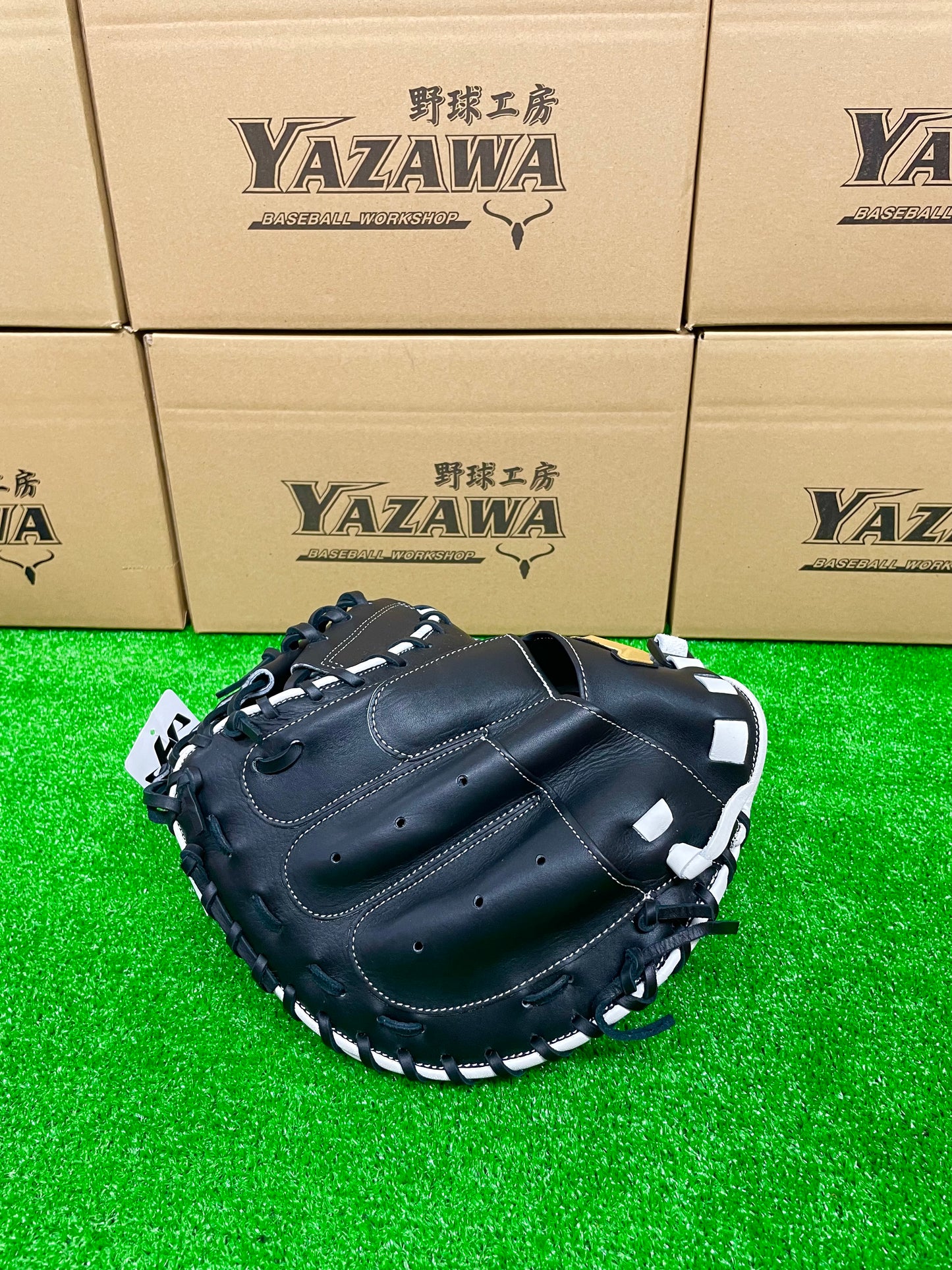 ハタケヤマ　軟式キャッチャーミット2025PRO-M9H　ブラック×ホワイト