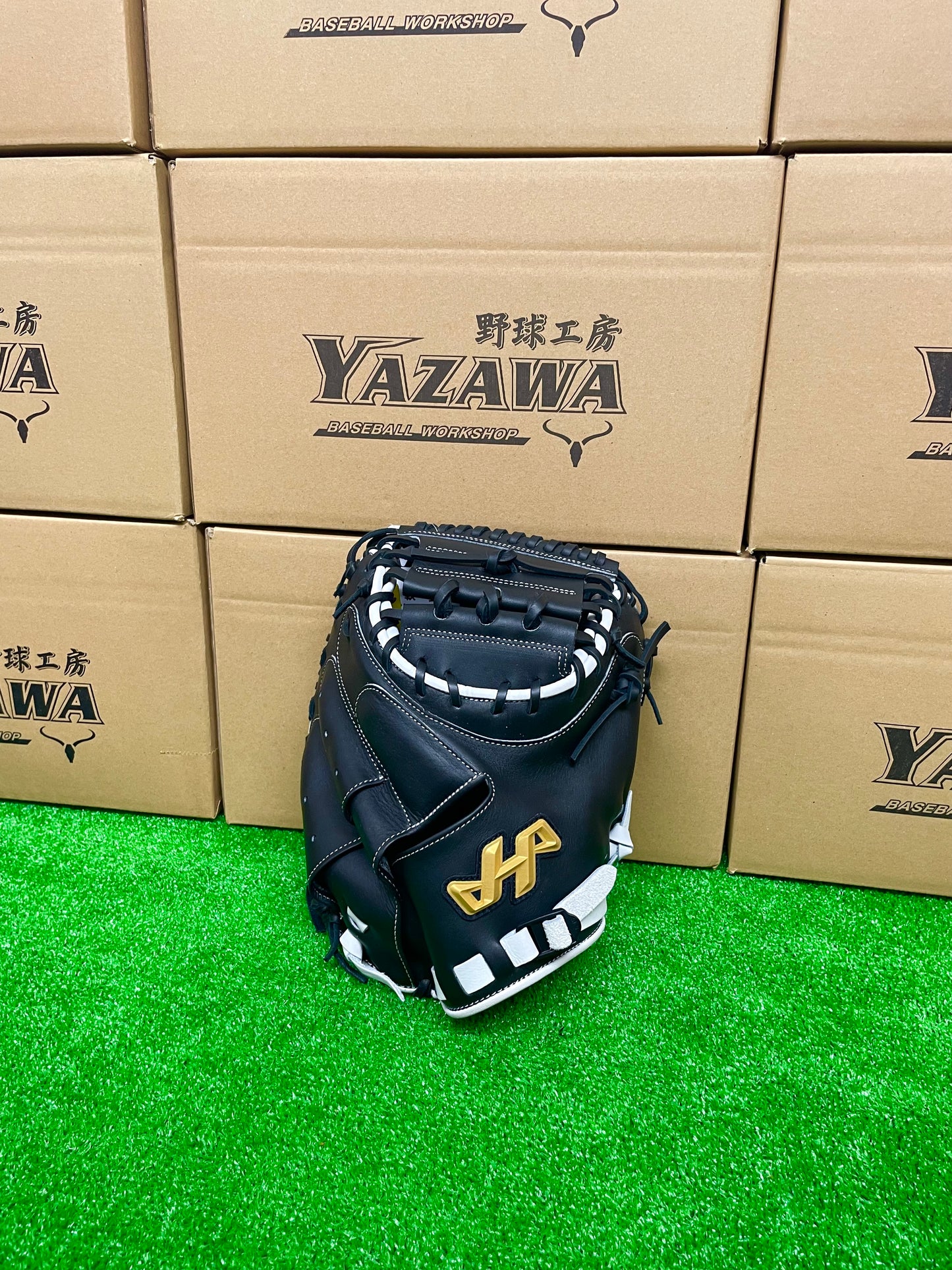 ハタケヤマ　軟式キャッチャーミット2025PRO-M9H　ブラック×ホワイト