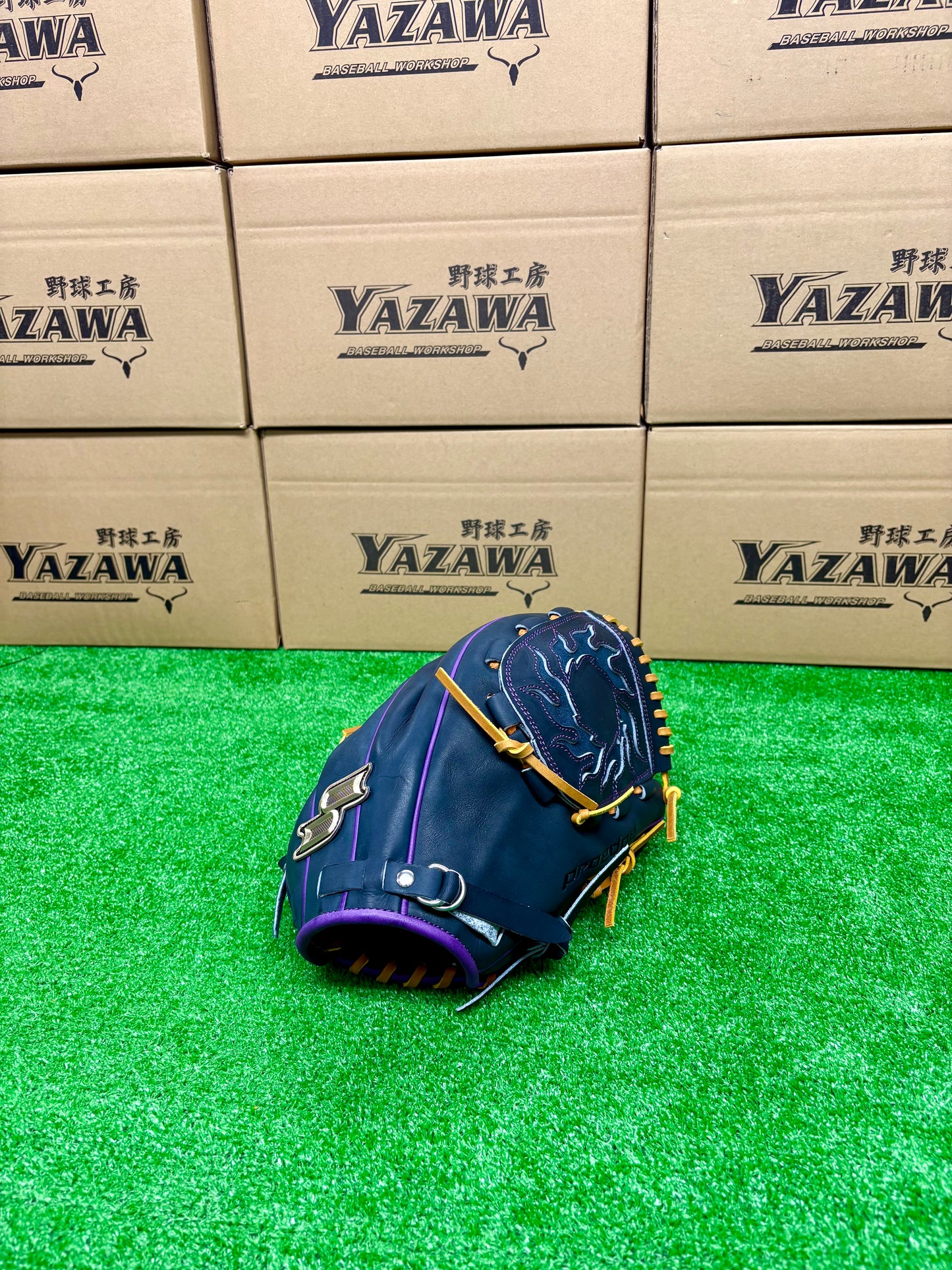 SSK 軟式投手用　PNC71425F【７S】Nブラック×パープル