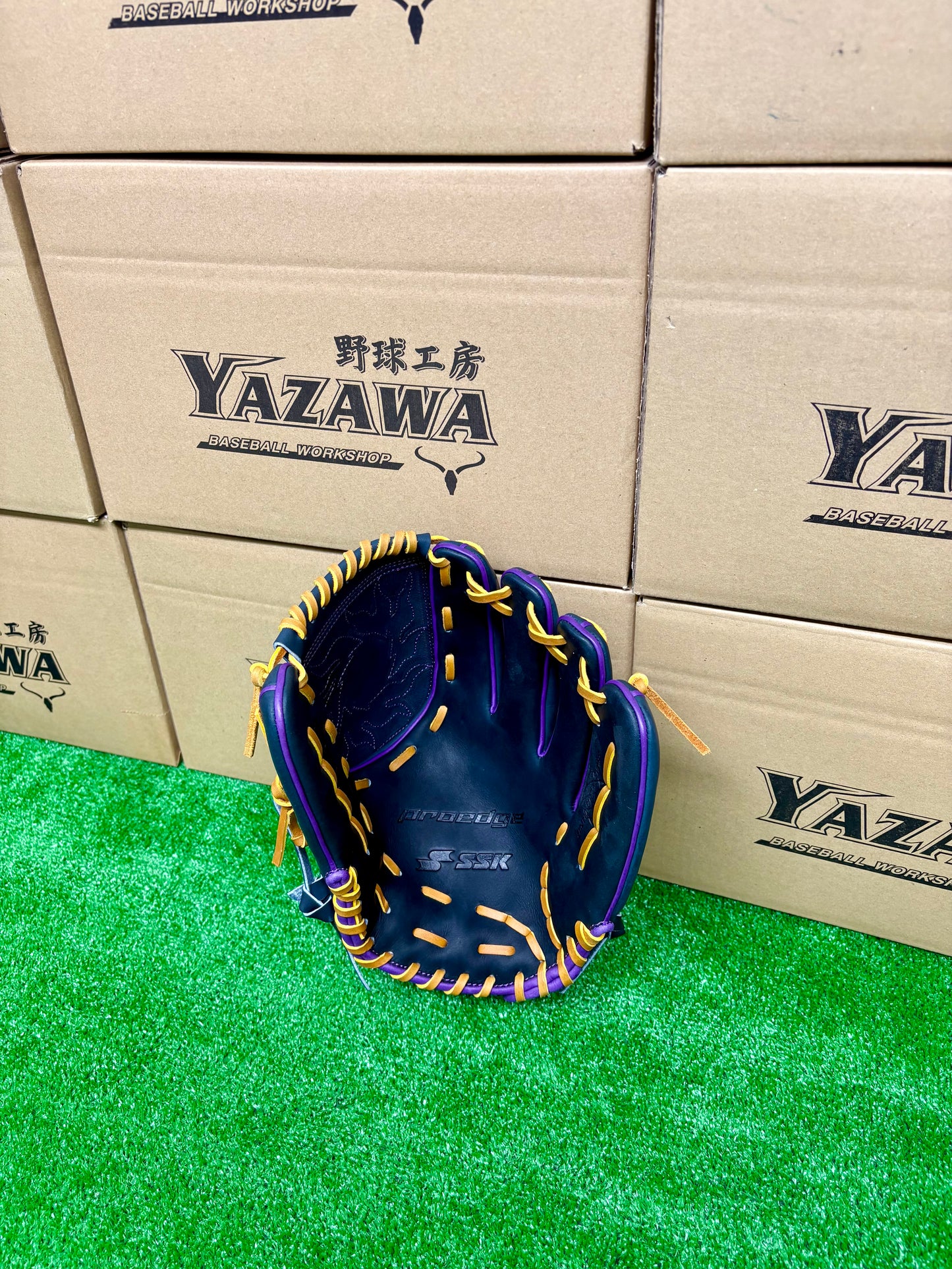 SSK 軟式投手用　PNC71425F【７S】Nブラック×パープル