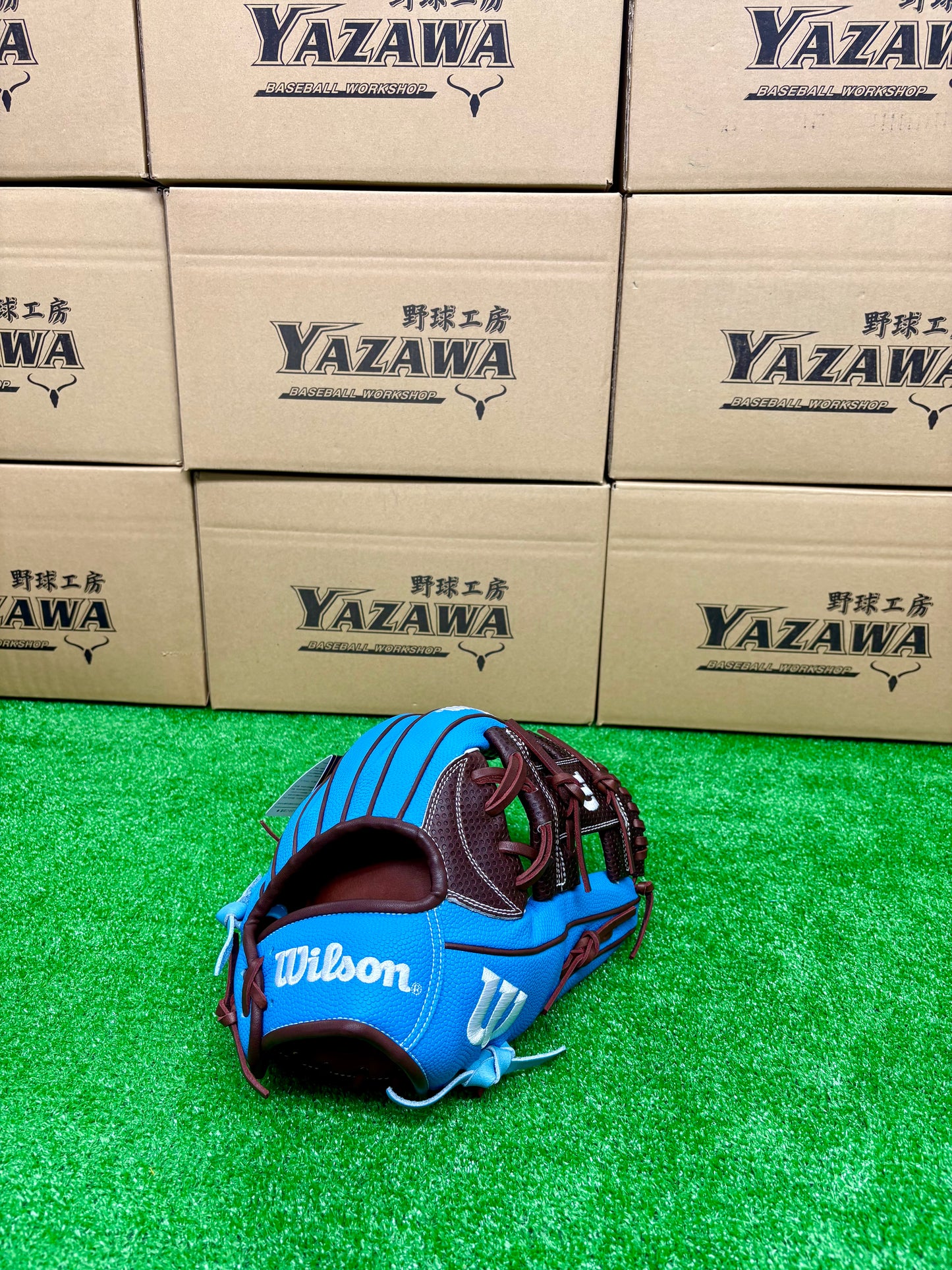 Wilson　軟式内野手用グラブ　87型 DブラウンSC×スカイブルーSS