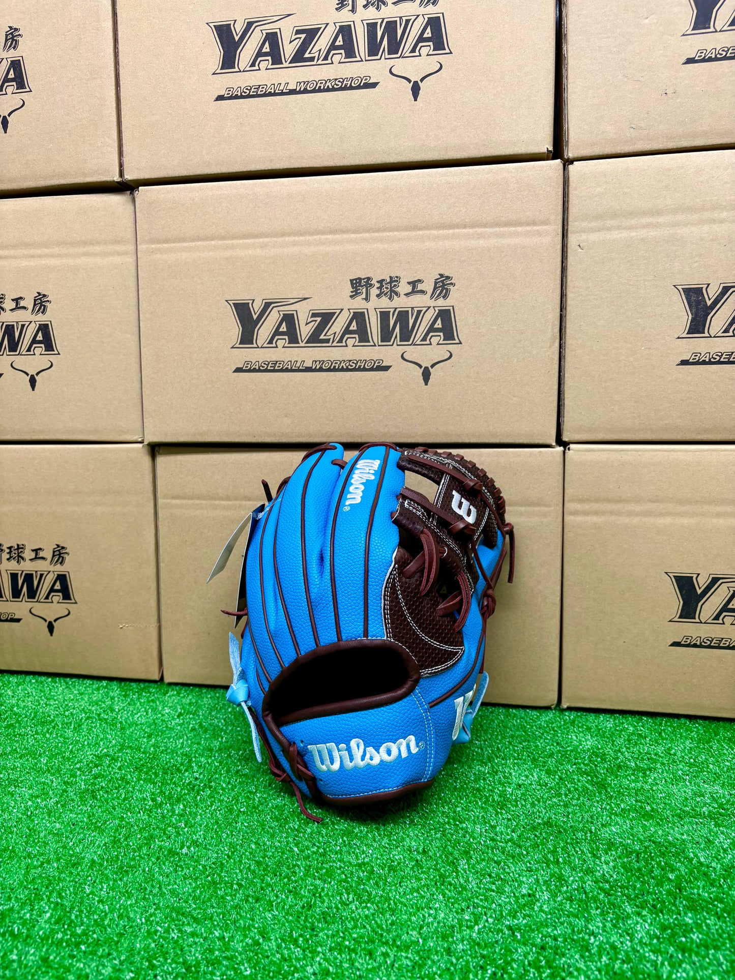 Wilson　軟式内野手用グラブ　87型 DブラウンSC×スカイブルーSS