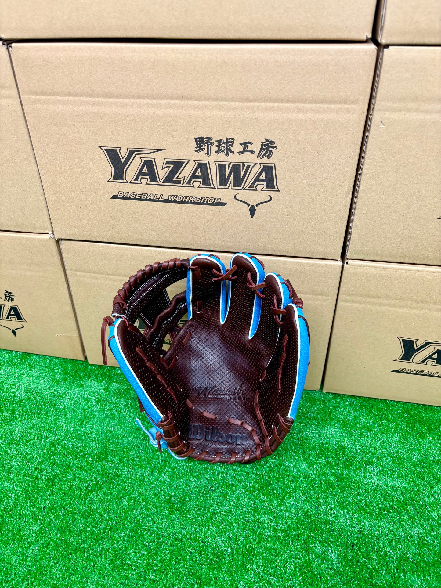 Wilson　軟式内野手用グラブ　87型 DブラウンSC×スカイブルーSS