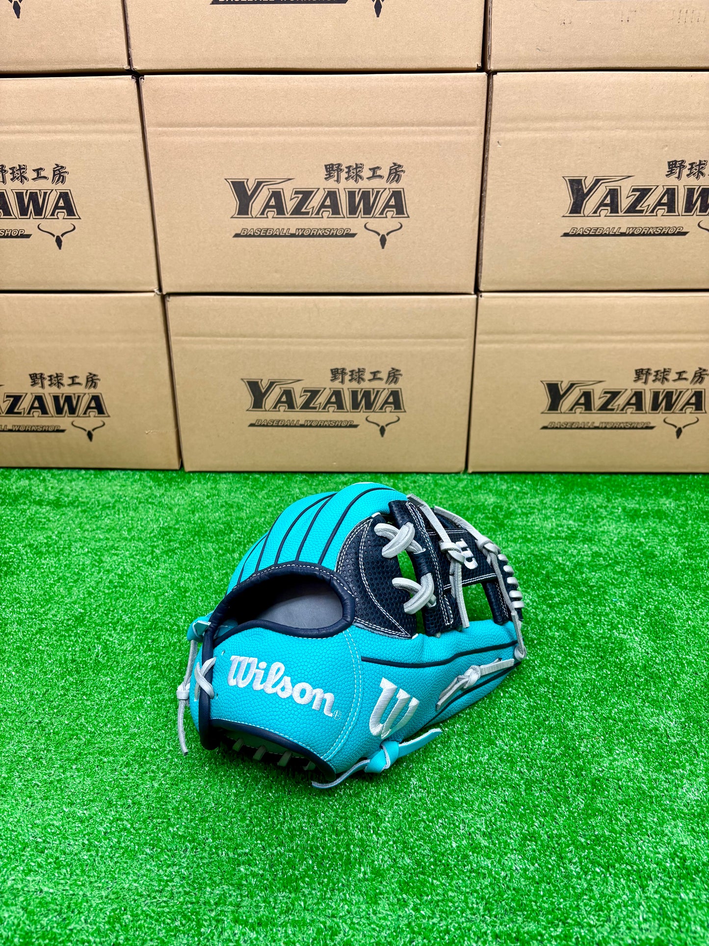 Wilson　軟式内野手用グラブ　1723型 ネイビーSC×ティールSS