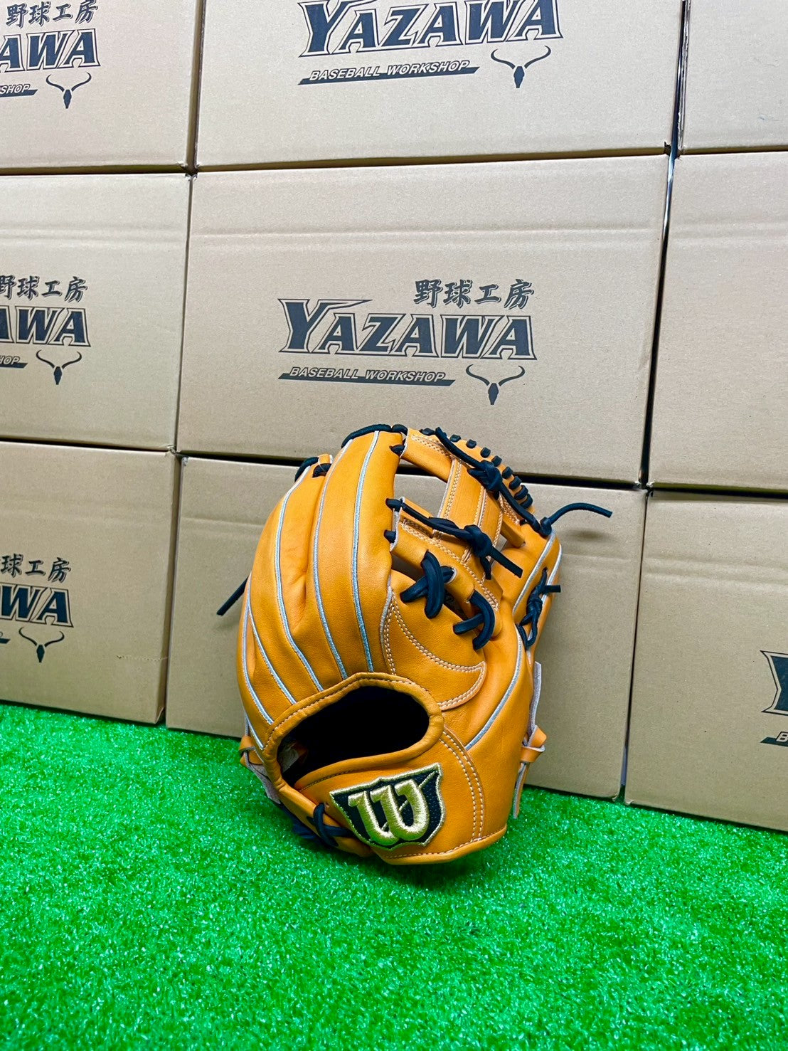 Wilson 硬式内野手用87型Wオレンジ【型付け済み】