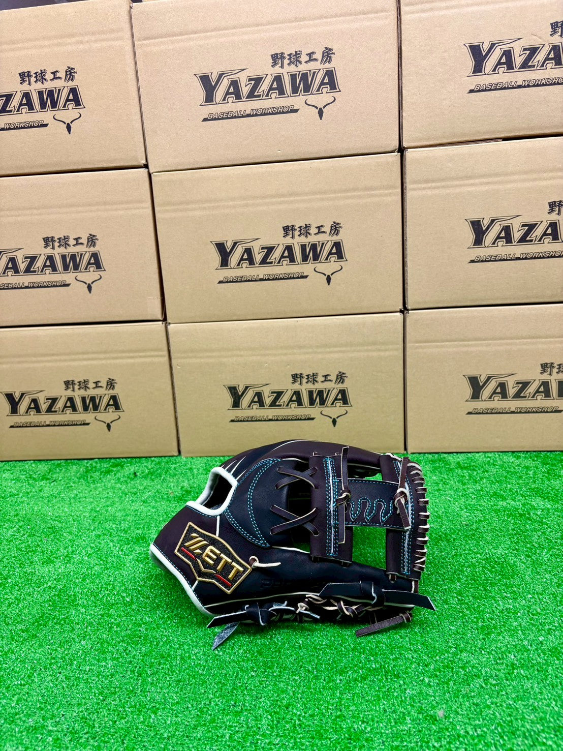 ZETT  軟式店舗別注グラブ【型付け済み】246型 　ブラック×ブラウン