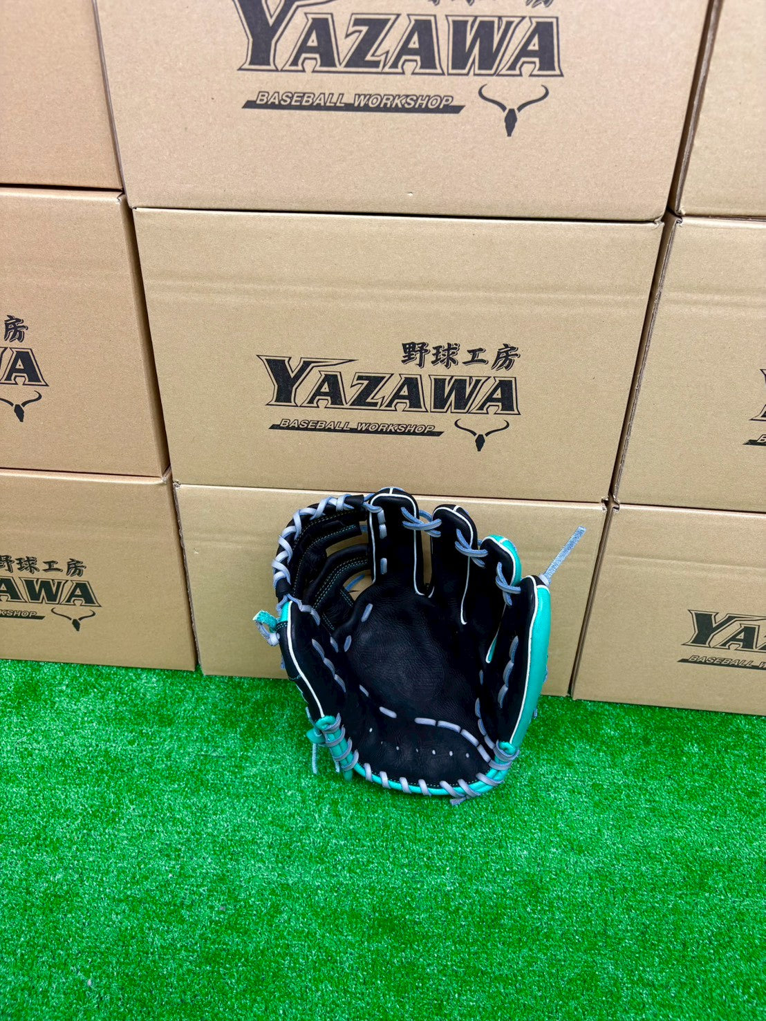 久保田スラッガー　軟式店舗別注グラブ【型付け済み】TA6　ブラック×エメラルド