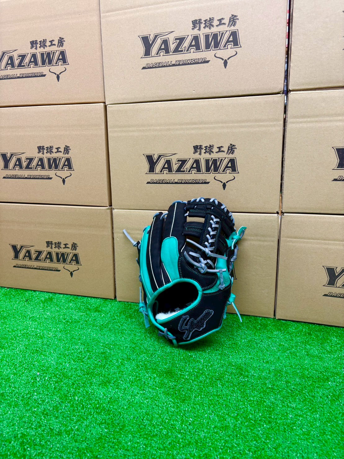 久保田スラッガー　軟式店舗別注グラブ【型付け済み】TA6　ブラック×エメラルド