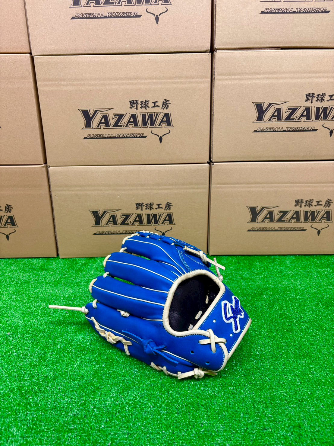 久保田スラッガー　軟式店舗別注グラブ【型付け済み】KSN-24MS　ブルー×トレンチ