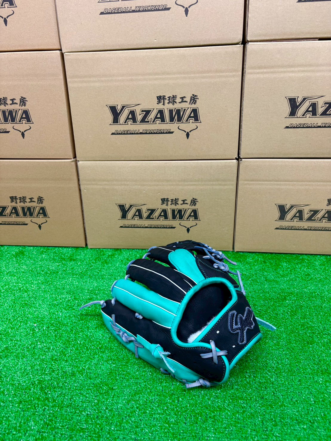 久保田スラッガー　軟式店舗別注グラブ【型付け済み】TA6　ブラック×エメラルド