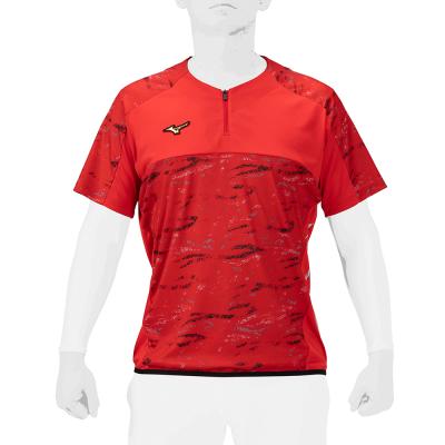 ミズノプロ　グラフィックヒートアップ　12JCBX3462　チャイニーズレッド／ネイビーピオニー